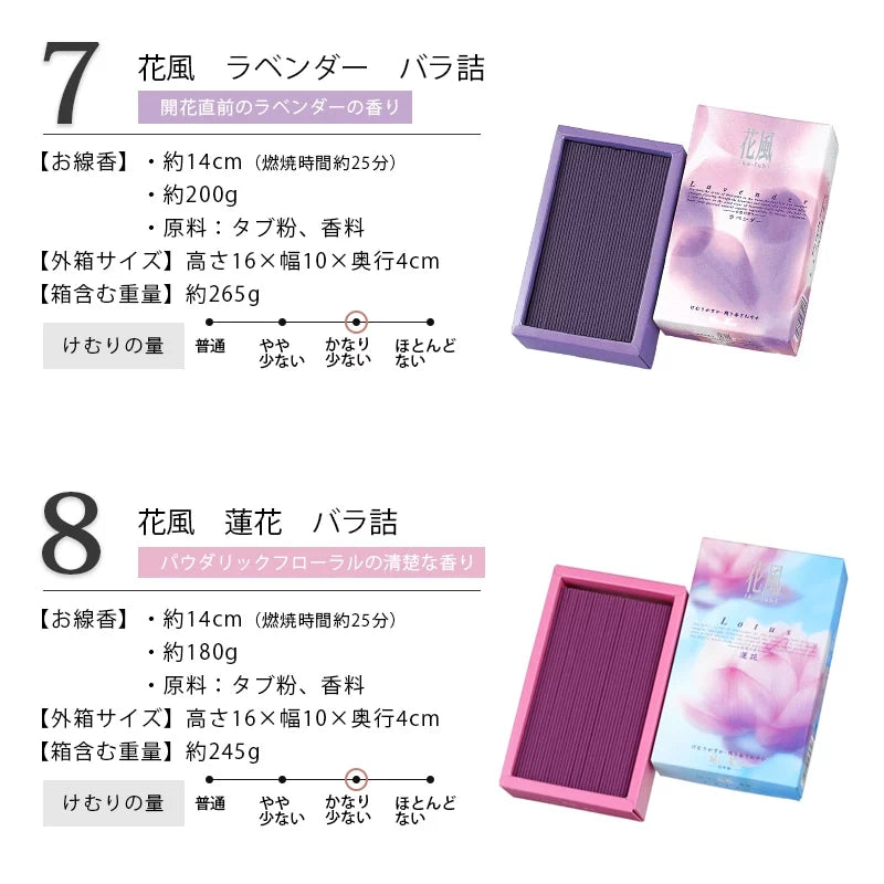 線香 花風シリーズ 自宅用 商品詳細4