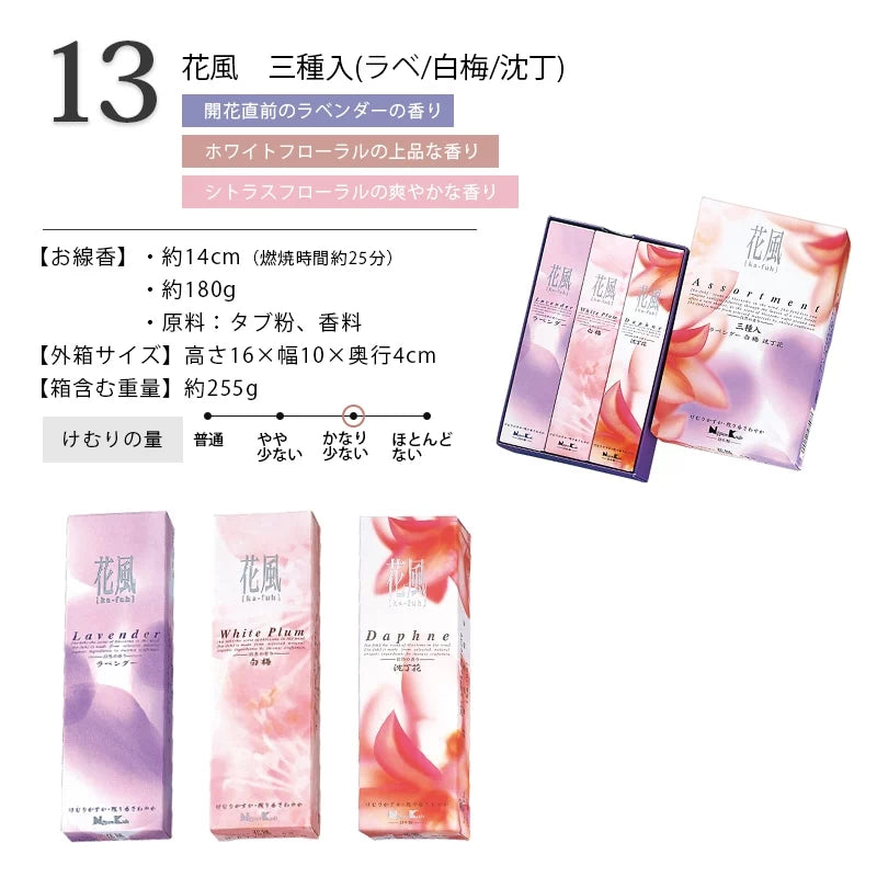 線香 花風シリーズ 自宅用 商品詳細5