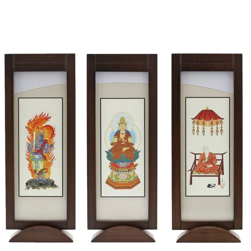 スタンド型掛け軸「遥」ウォールナット色 中サイズ 【各宗派対応】メイン画像01