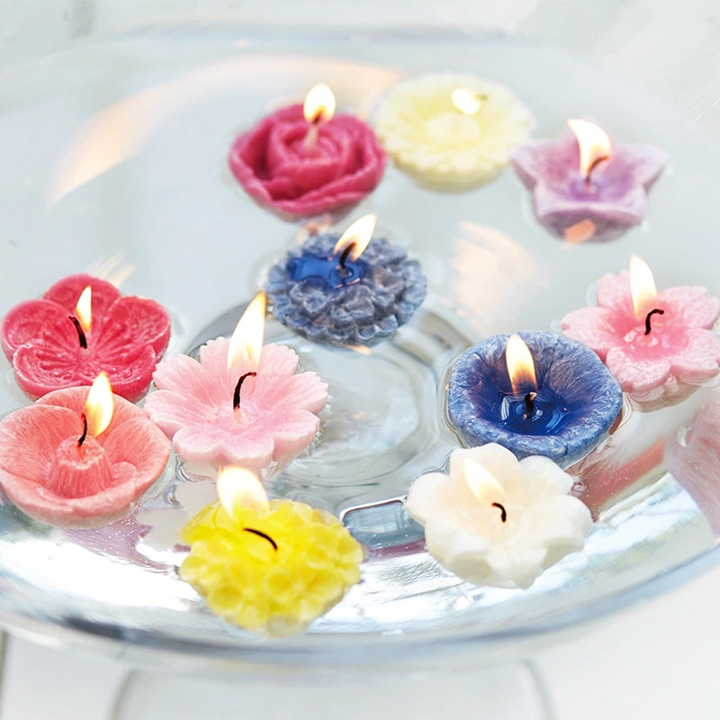 水に浮かべるローソクギフト「フローティングキャンドル 花づくし」