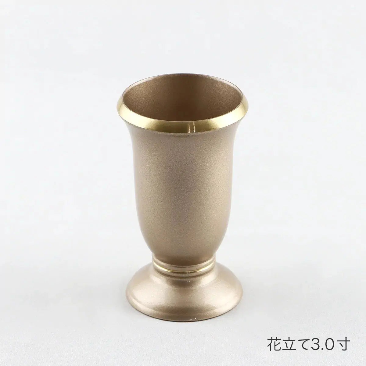 単品仏具　マカロンバニラの花立て3.0寸