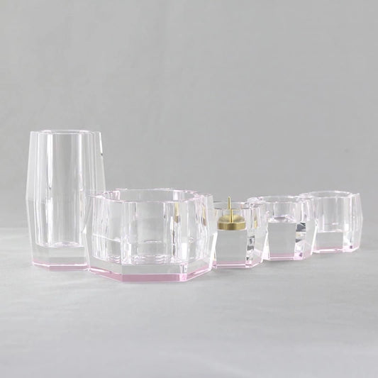 水晶仏具セット ライトピンクメイン画像01