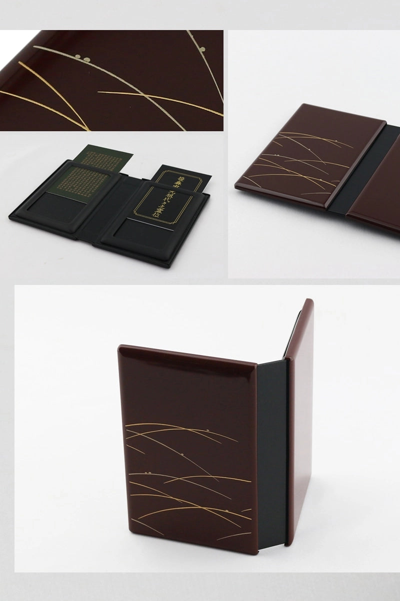 携帯位牌 マインドアルテ 「つゆ芝 えび茶」の詳細画像です。