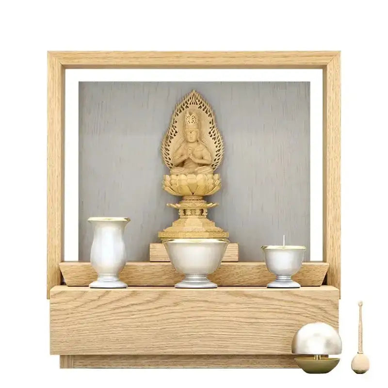 ミニ仏壇 KAKOI オーク×錫色 | お仏壇の通販 | インテリア仏壇 ルミエール