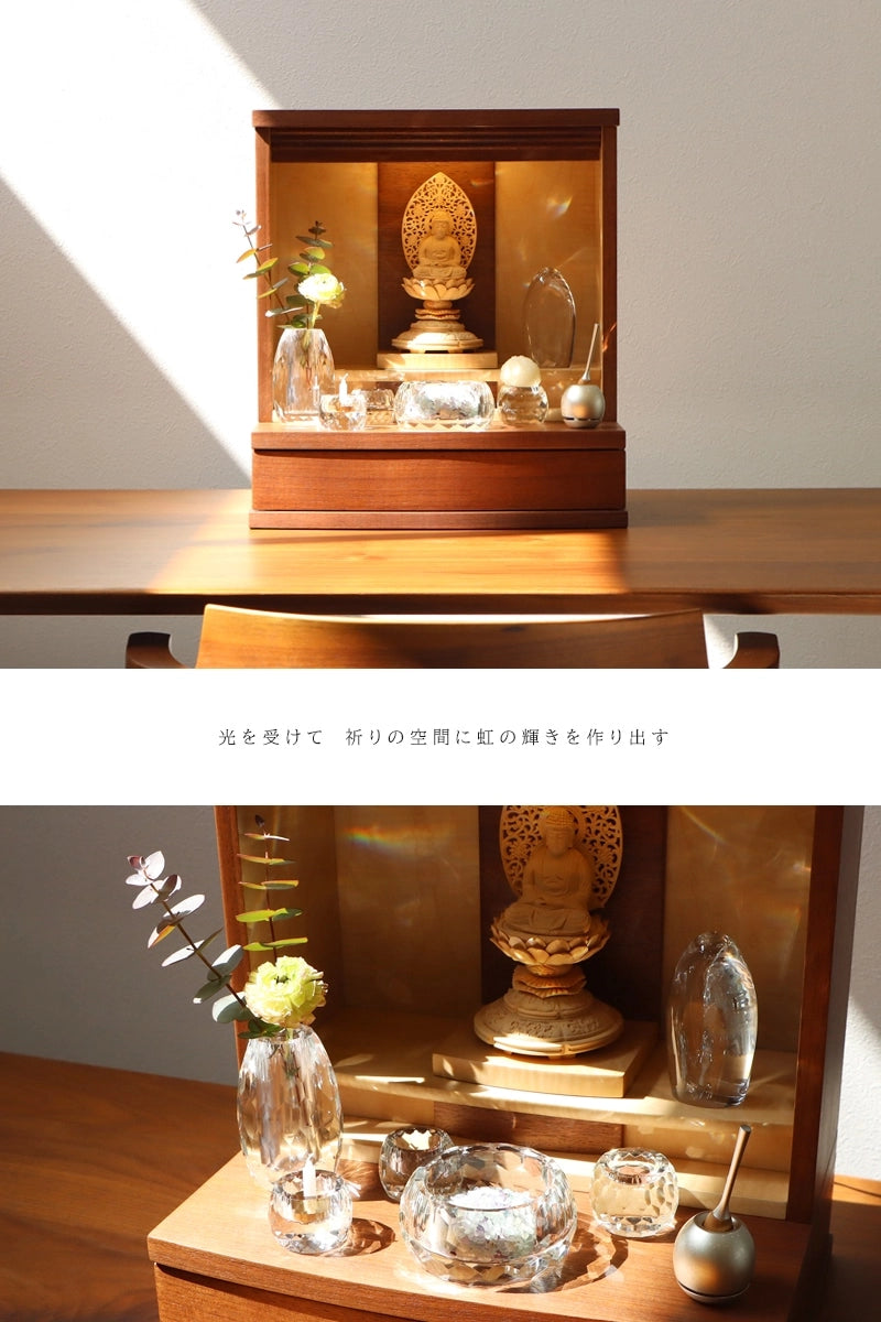 クリスタル仏具セット 「雫」 | 仏具の通販 | インテリア仏壇 ルミエール