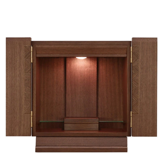 モダンミニ仏壇 レクエ ウォールナット 13号メイン画像01