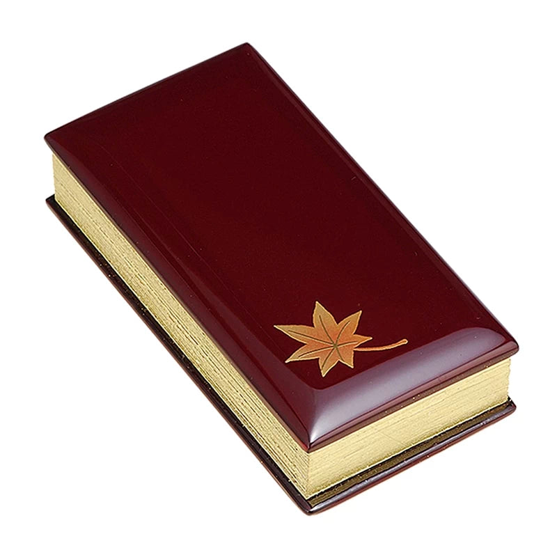 過去帳 蒔絵 もみじ ワイン色メイン画像01