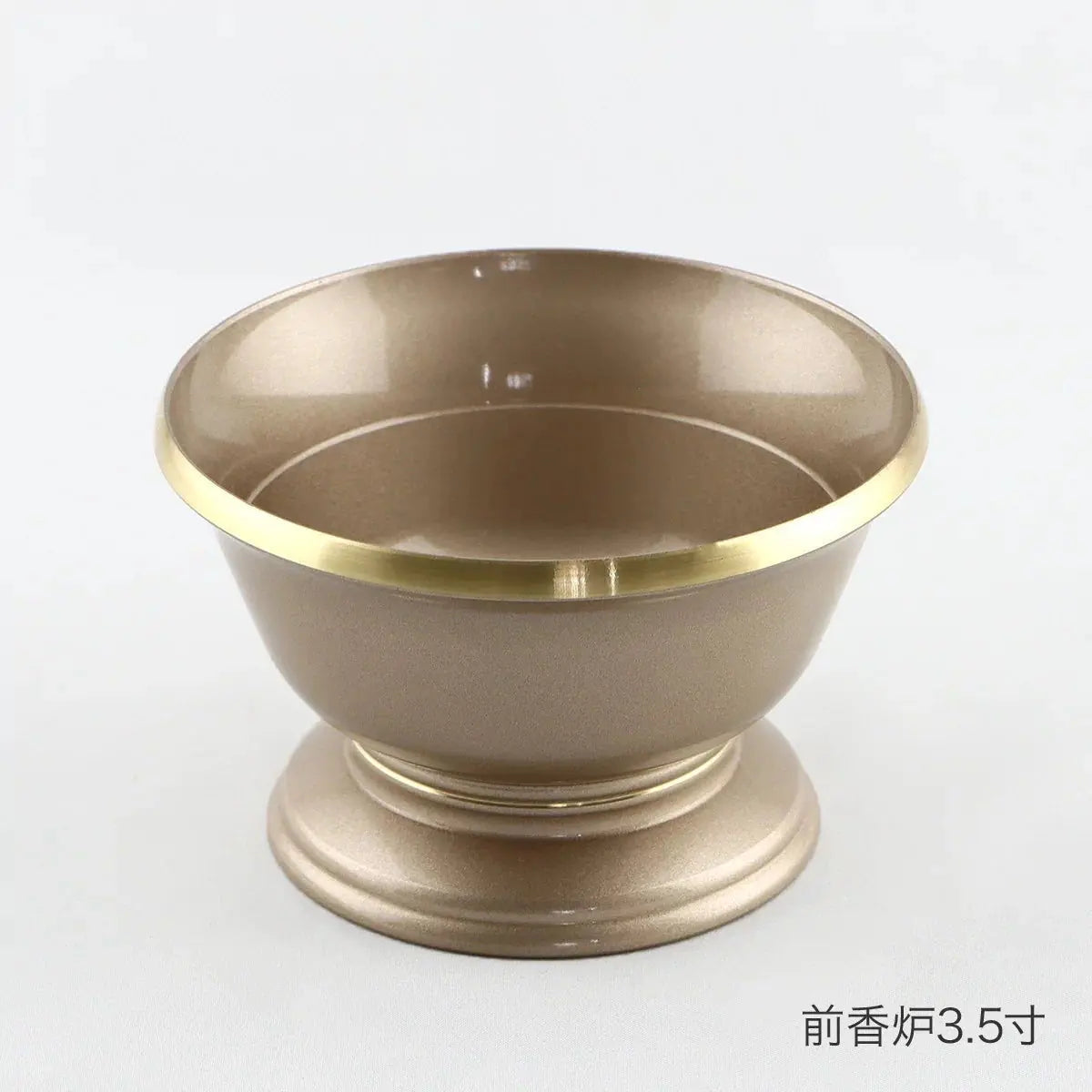 単品仏具　マカロンバニラの前香炉3.5寸