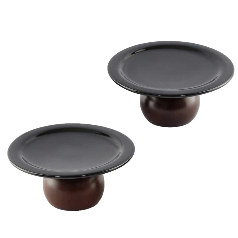 たわわ 高杯 黒紫檀 一対メイン画像01