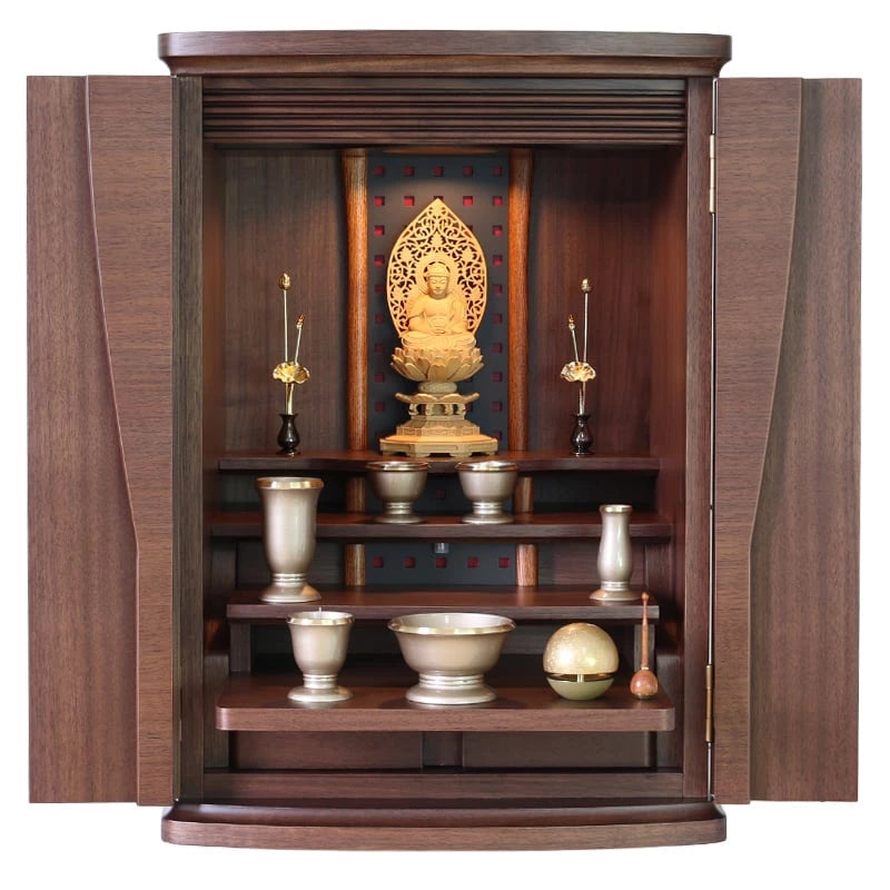 モダン仏壇 ポーロ ウォールナット 20号メイン画像02