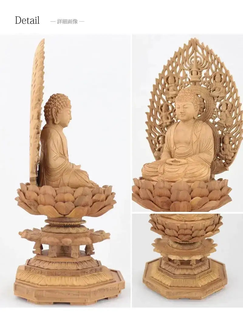 白檀仏像 八角台座 座釈迦 【曹洞宗・臨済宗・禅宗】 |本尊・脇