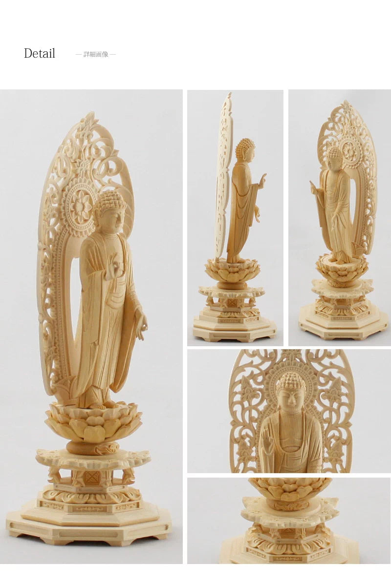 桧木仏像 八角台座 舟立弥陀 【浄土宗・時宗】の商品画像6枚目