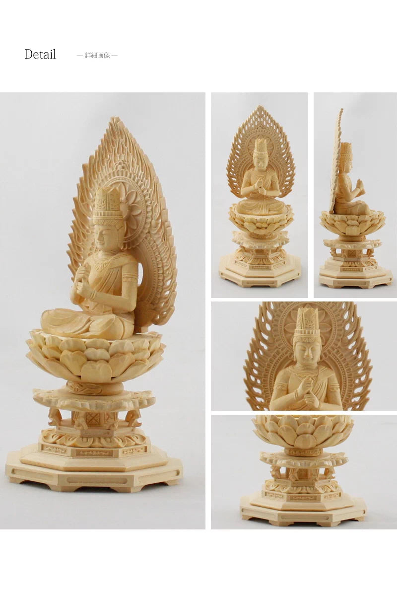 桧木仏像 八角台座 大日如来 【真言宗】の商品画像6枚目