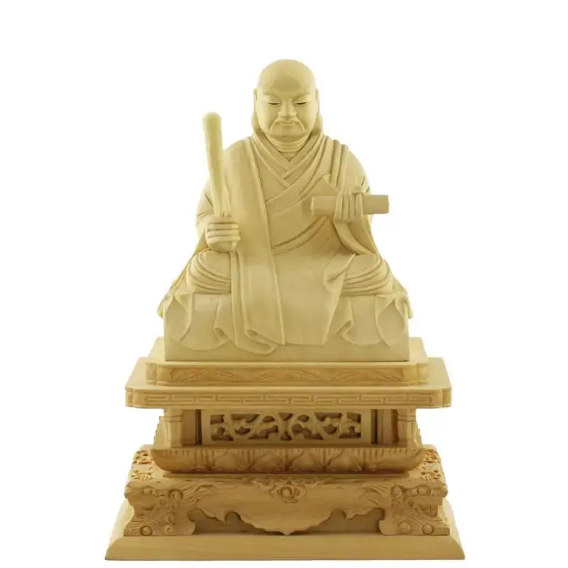本柘植仏像 極上彫 日蓮上人 眼入り【日蓮宗】メイン画像01