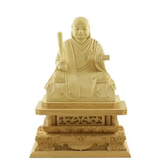 本柘植仏像 極上彫 日蓮上人 眼入り【日蓮宗】メイン画像01