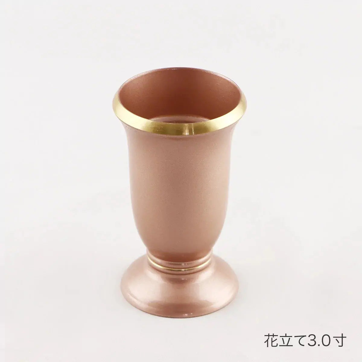 単品仏具　マカロンピンクの花立て3.0寸