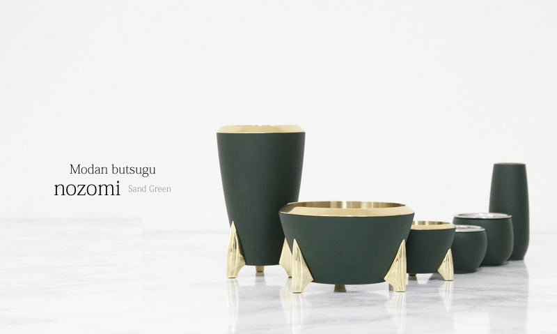 デザイン仏具 希 サンドグリーン 6点セットの商品画像1枚目