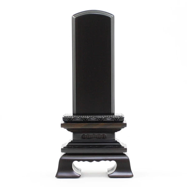 会津 唐木位牌 黒檀 蓮華付春日メイン画像01