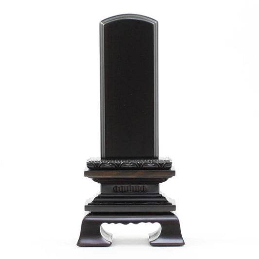 会津 唐木位牌 黒檀 蓮華付春日メイン画像01