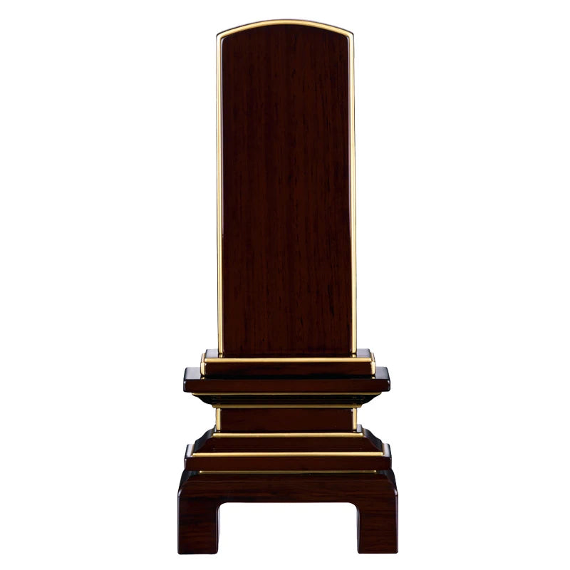 会津唐木漆位牌 京の梅 紫檀メイン画像01