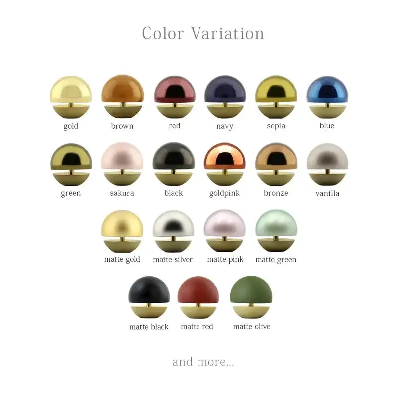 たまゆらりんの各色ラインナップの画像。カラーは業界最多の品揃えです。