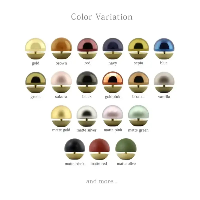 たまゆらりんの各色ラインナップの画像。カラーは業界最多の品揃えです。