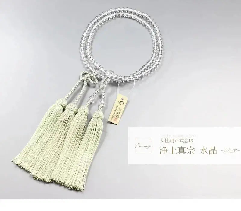 女性用本式念珠 水晶 浄土真宗の商品画像1枚目