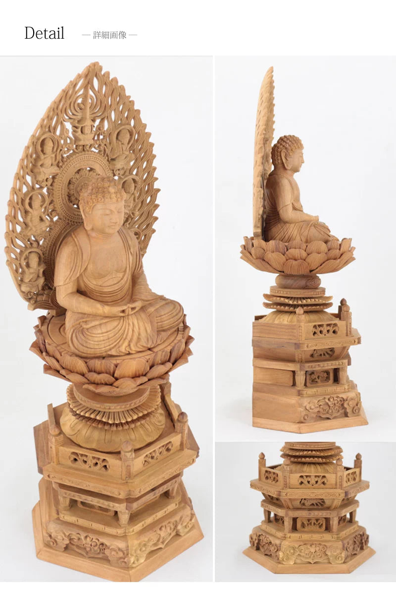 仏像の詳細サイズ・当仏像に合うお仏壇のサイズについて