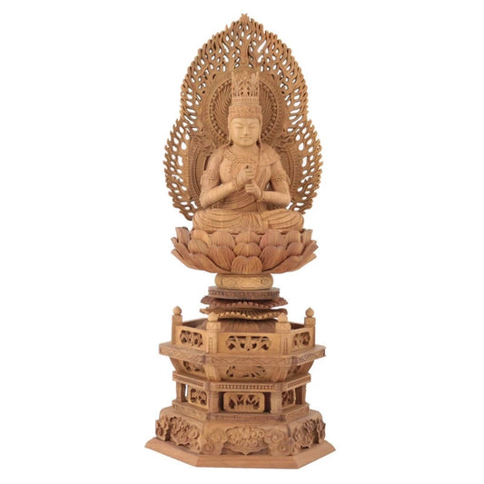 白檀仏像 六角台座 大日如来 【真言宗】メイン画像01