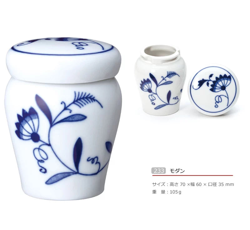 ミニ骨壺 ブルーオニオンの商品画像4枚目
