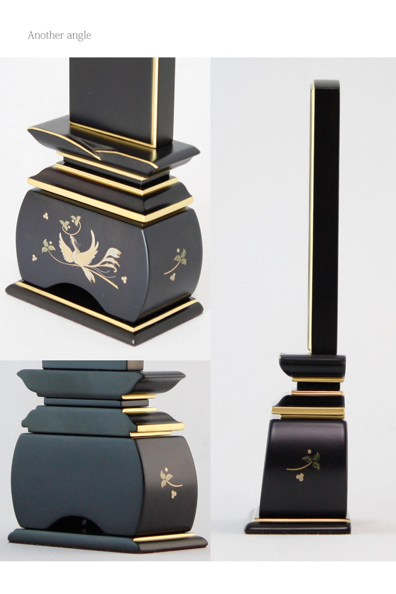 蒔絵位牌 優雅 鳳凰 やまと 黒檀の商品画像4枚目