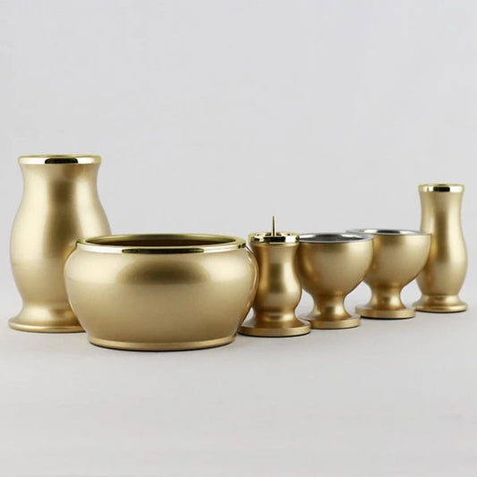 モダン仏具セット アルミムク シャンパンゴールドメイン画像01