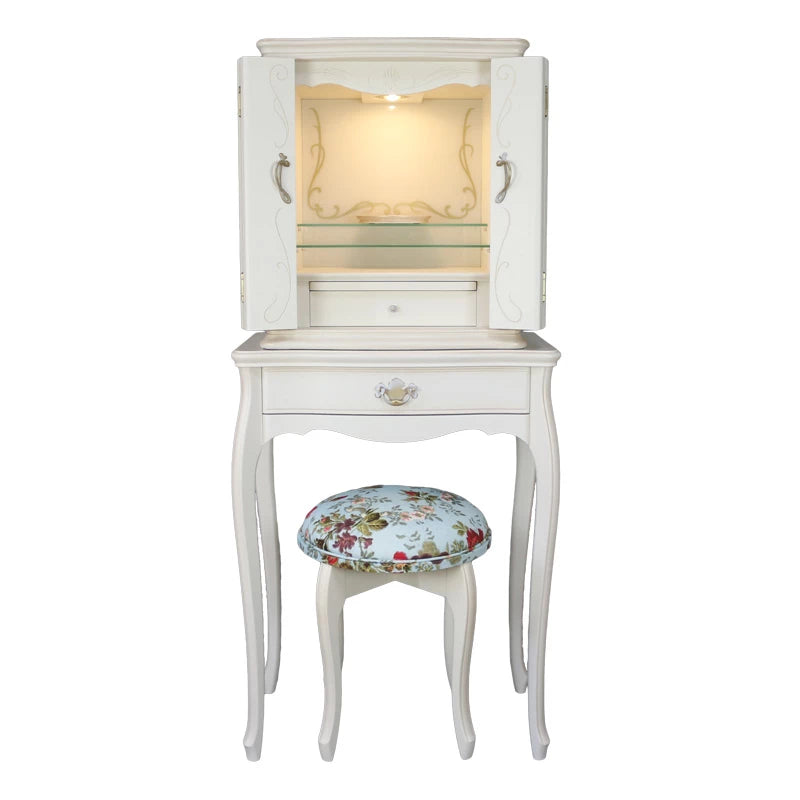 ヨーロッパ調仏壇 ボヌール ホワイト 脚付き＆椅子付きメイン画像01