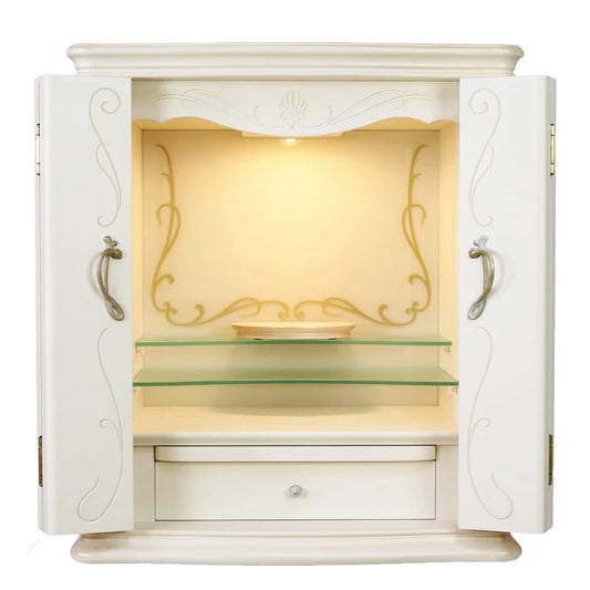 ヨーロッパ調仏壇 ボヌール ホワイト 上置き型メイン画像01