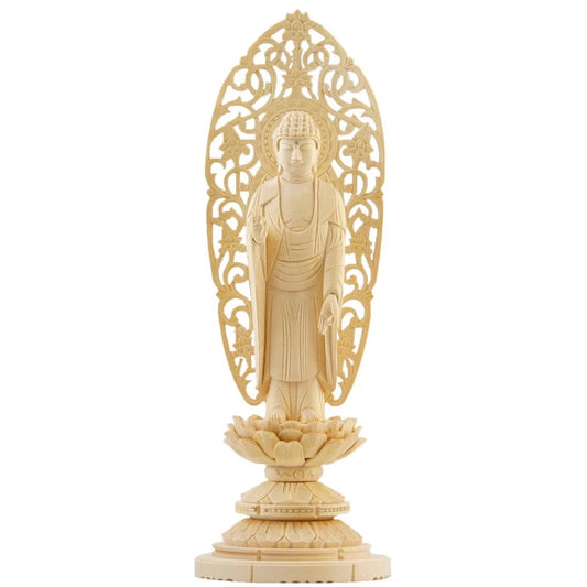 桧木仏像 丸台座 舟立弥陀 【浄土宗・時宗】メイン画像01