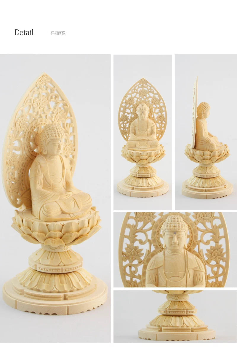 桧木仏像 丸台座 座釈迦 【曹洞宗・臨済宗・禅宗】の商品画像5枚目