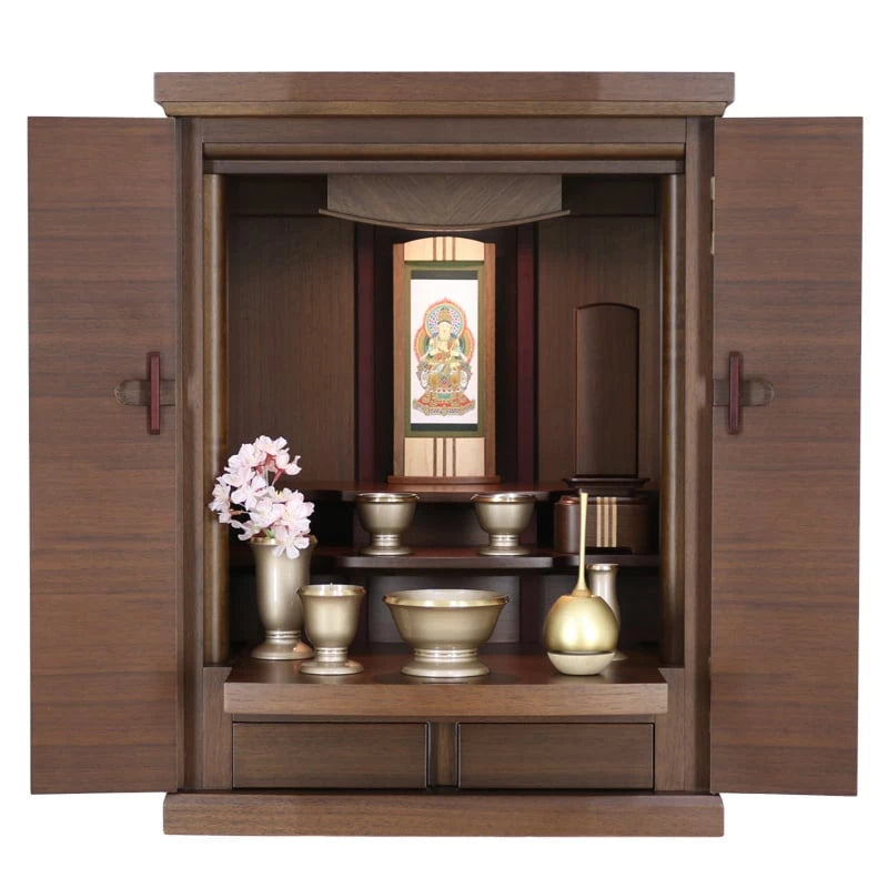 モダン仏壇 ダミエ ウォールナット 18号メイン画像03