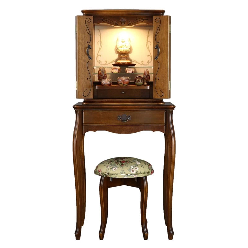 アンティーク調仏壇 ボヌール クラシック 脚付き＆椅子付き | お仏壇の