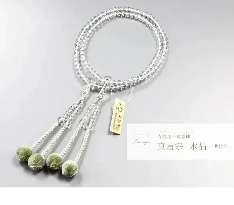 女性用本式念珠 真言宗 水晶 共仕立 | 念珠の通販 | インテリア仏壇