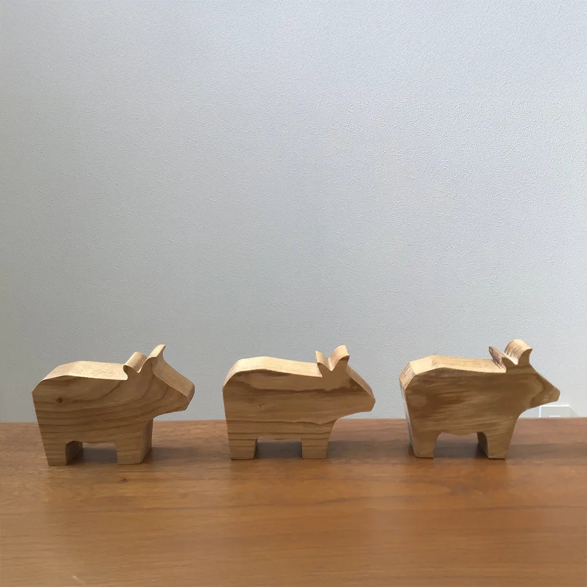 【アウトレット】木製　馬牛　ナチュラル