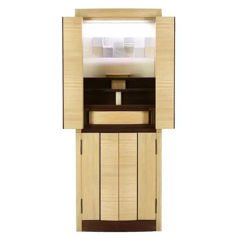 デザイナーズ仏壇 リスン タモ・ウォールナット フロアタイプメイン画像01