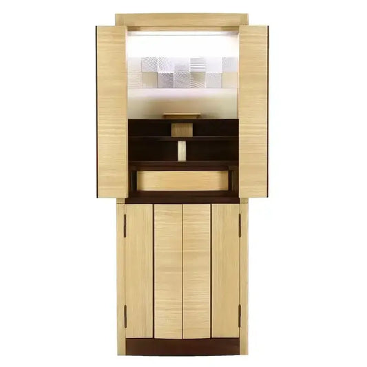 デザイナーズ仏壇 リスン タモ・ウォールナット フロアタイプメイン画像01