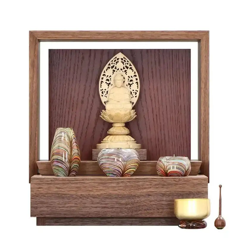 ミニ仏壇 KAKOI  ウォールナット×海老茶メイン画像02