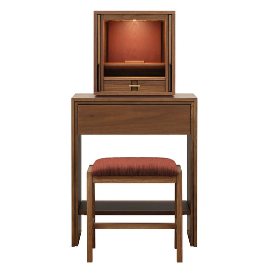 モダン仏壇 TSUDOU 台付き ウォールナット×海老茶のサムネイル画像