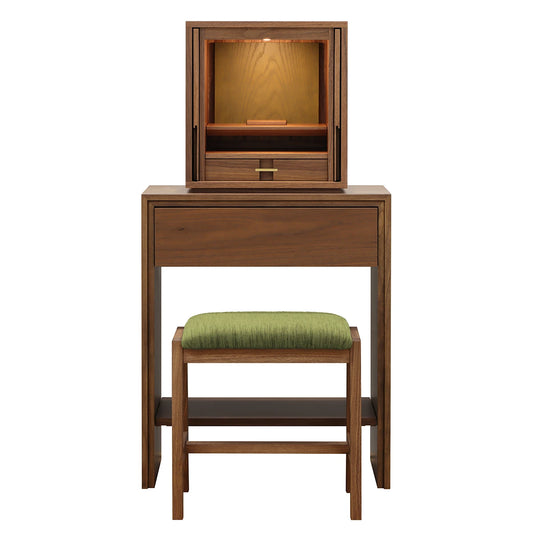 モダン仏壇 TSUDOU 台付き ウォールナット×老竹色のサムネイル画像