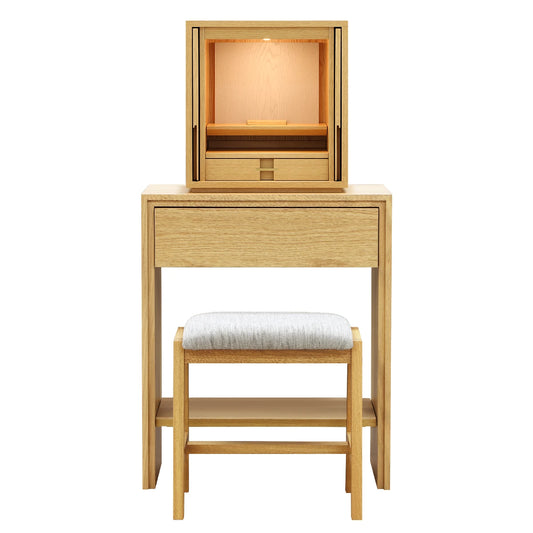 モダン仏壇 TSUDOU  オーク×錫色【椅子付き】のサムネイル画像