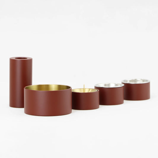 モダン仏具セット SEN マットレッドのメイン画像