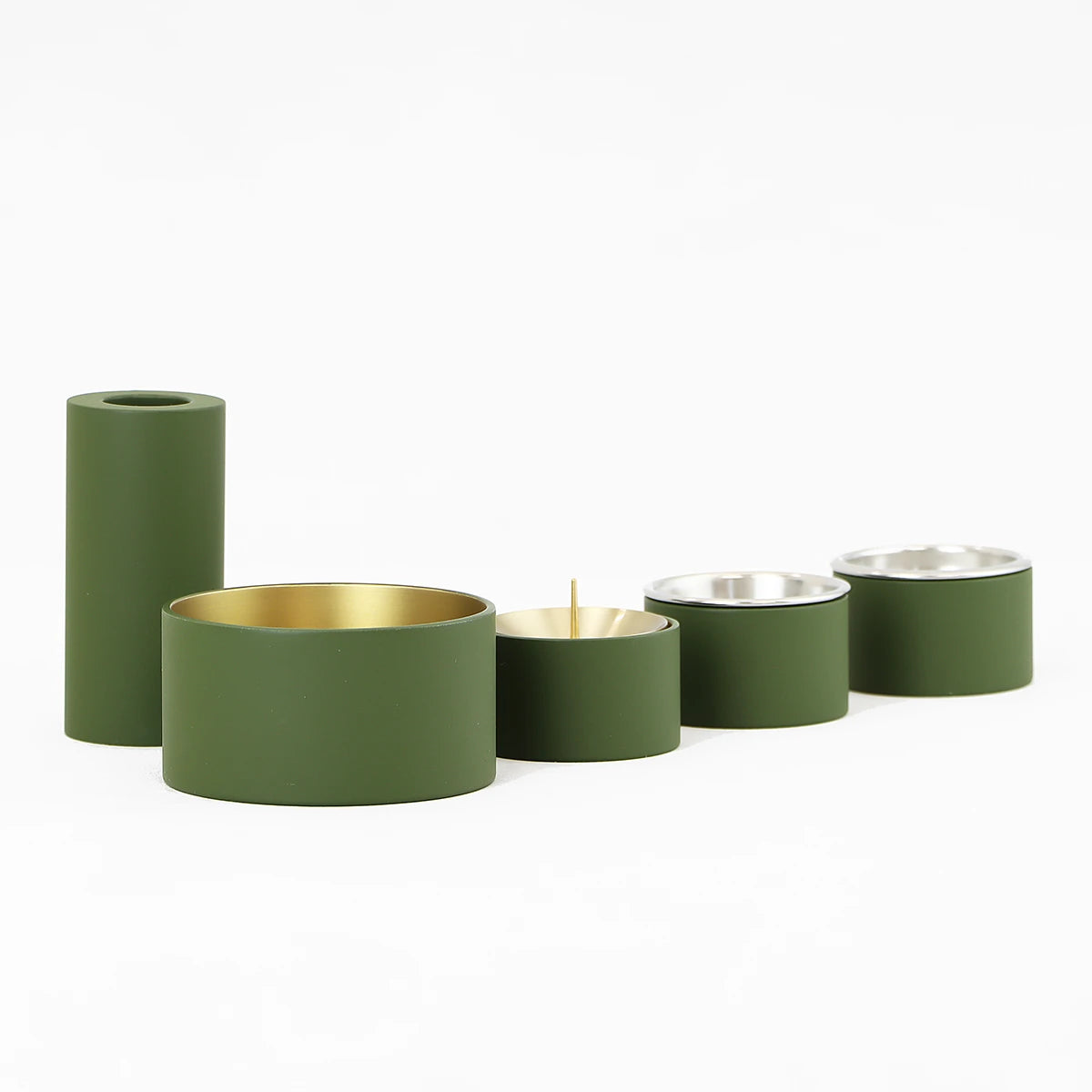 モダン仏具セット SEN マットオリーブのメイン画像