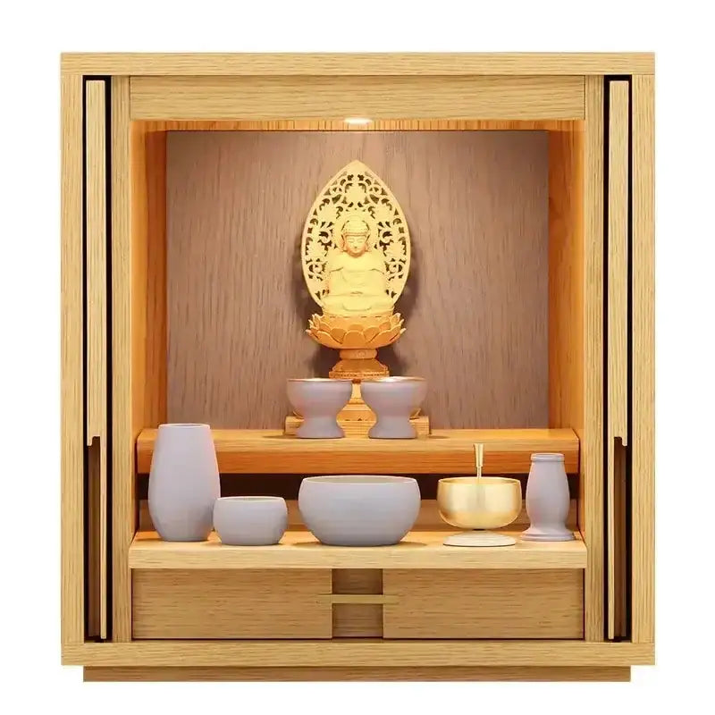 モダン仏壇 TSUDOU オーク×神代色 | お仏壇の通販 | インテリア仏壇