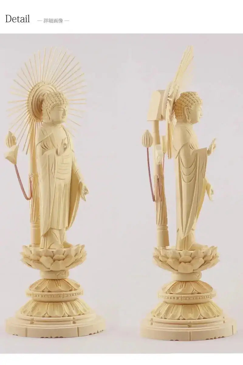 桧木仏像 丸台座 東立弥陀 【浄土真宗東】 | 本尊・脇侍の通販